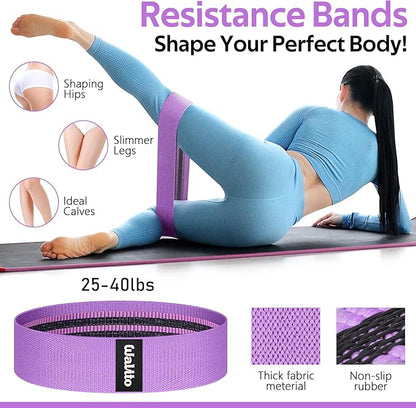 WALITO 8Pcs Barbell Pad Set for Hip Thrust - Squat Pad,Gym Accessories for Women with Bar Bad,Bench Press, with Gym Ankle Straps,Resistance Bands for Working Out,Lifting Strap,Carry Bag