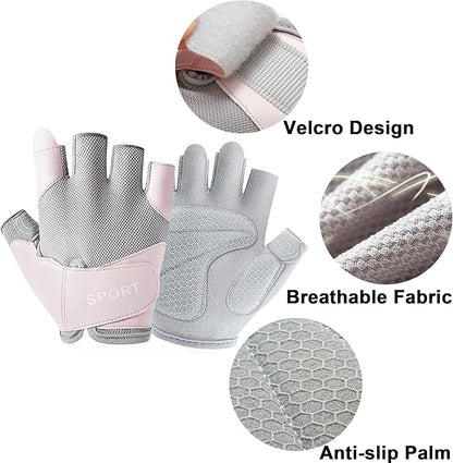 Breathable-Workout-Gloves for Women - Weight Lifting Gloves for Gym Exercise, Fitness, Training, and Cycling
