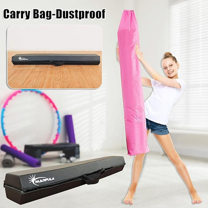 MARFULA 6 FT / 8 FT / 9 FT / 10 FT Folding Gymnastic Balance Beam for Kids with Carry Bag for Home and Club Use