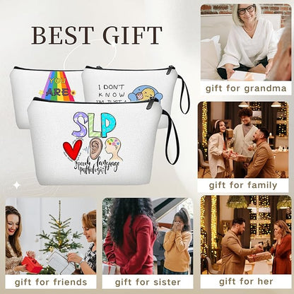 Speech Language Therapist Slp Pathologist Appreciation Thank You Gifts for Women Friend Her Makeup Bag Christmas
