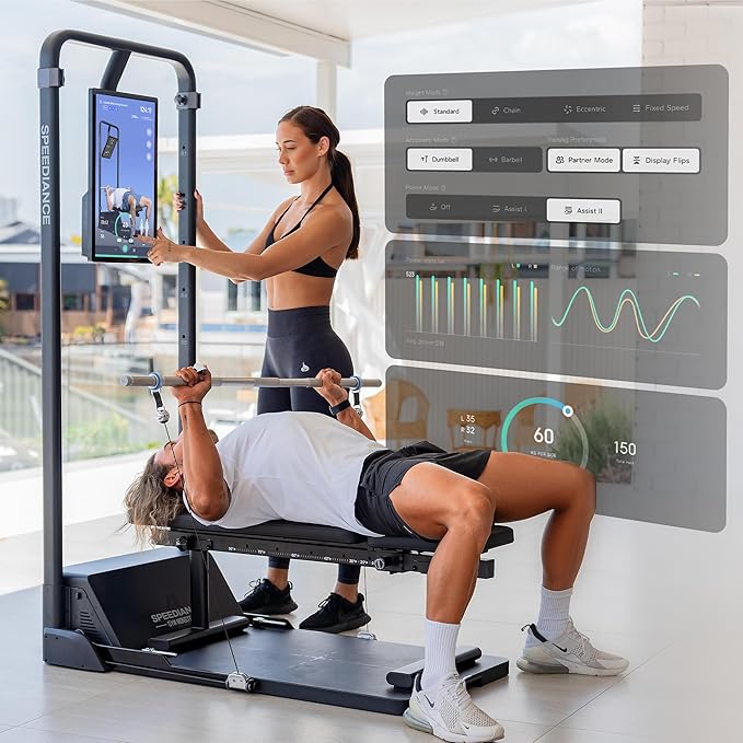 Speediance Gym Monster Smart Home Gym, Multifunctional Strength Training Machine, Smith Machine Power Cage Workout Station, Squat Rack Cable Machine, Full Body Fitness Equipment for Home Workout