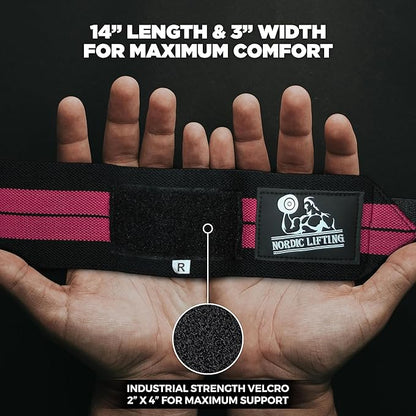 Wrist Wraps + Lifting Straps Bundle (2 Pairs) for Weightlifting, Cross Training, Workout, Gym, Powerlifting, Bodybuilding - Support for Men/Women, Avoid Injury During Weight Lifting