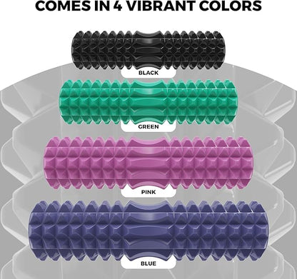 Nordic Lifting Vibrating Foam Roller w/ 5-Speed Vibration – High-Density EVA Foam for Deep Tissue Massage, Relaxation & Mobility Support