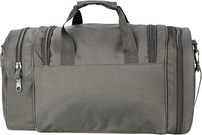 Gym Duffel Bag for Men Sports Duffel Bag with Shoe Compartment (GRAY-Model A)