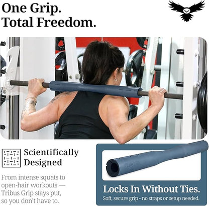 Barbell Pad – Non-Slip Rubber Adapter for Squats, Hip Thrusts, Deadlifts & Lunges | Barbell Pad for Neck & Shoulder Protection | Fits Standard Bars | Strap-Free, Durable, Gym-Grade Fit