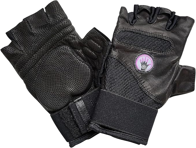 Fitness Fingerless Gloves for Men & Women | Medium Black Weight Lifting Glove with Ergonomic Gel Pad Wrist Support, Non-Slip Grip, Comfortable Workout Glove for Gym Exercise & Training