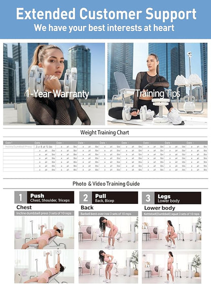 BYZOOM FITNESS Pure Series Adjustable Dumbbell - 12.5/25/27.5/75lb - ONE UNIT OR PAIR(check QTY before purchase) - 5-in-1/ 10-in-1 / 21-in-1 Flexible Hand Weights for Home Gym, Strength Training & Fitness Workouts, White OR Black