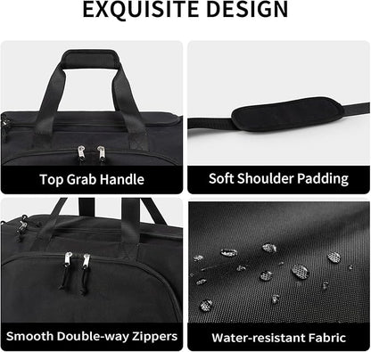 Gym Bag for Men & Women with Shoes Compartment and Wet Pocket Convertible Duffle Bag and Gym Backpack Waterproof Sports Duffel for Travel, Sports, Fitness & Workout