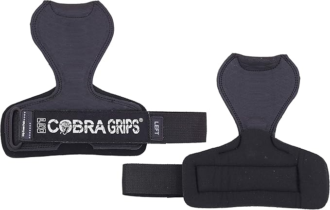 Cobra Grips PRO Weight Lifting Gloves Heavy Duty Straps Alternative with Power Lifting Hooks Padded Wrist Support for Deadlifts & Bodybuilding