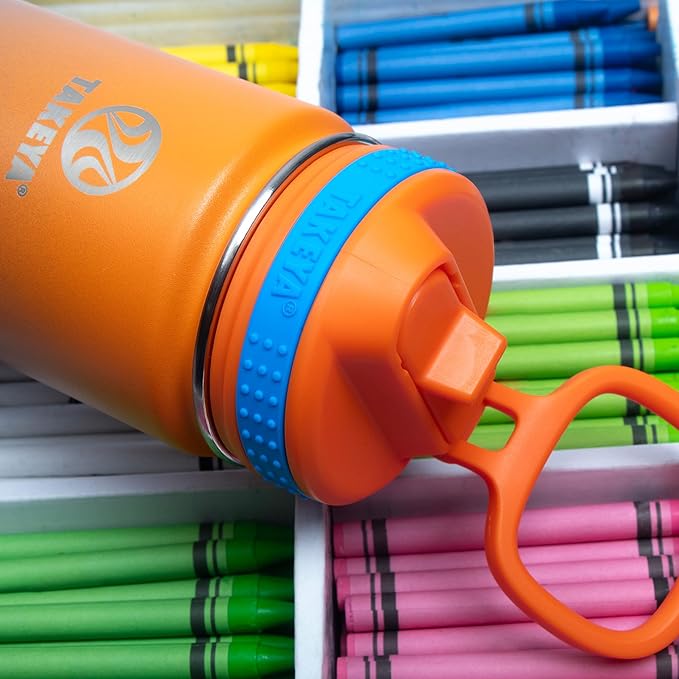 Takeya 18 oz Actives Stainless Steel Water Bottle with Straw Lid – Leakproof, Double-Wall Insulated, Keeps Drinks Cold 24 hrs/Hot 12 hrs, BPA-Free, Powder-Coated, Gym & Travel, Ombre Awestruck