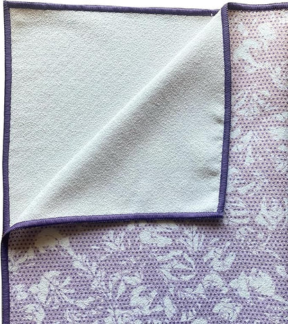 Private Island Hot Yoga Beach Mat Towel Non Slip Recycling Microfiber Quick Dry Compact Sand Water Sports Gym Picnic Blanket Outdoor Camping 24”x68” (GRADIENTPURPLE, Large)