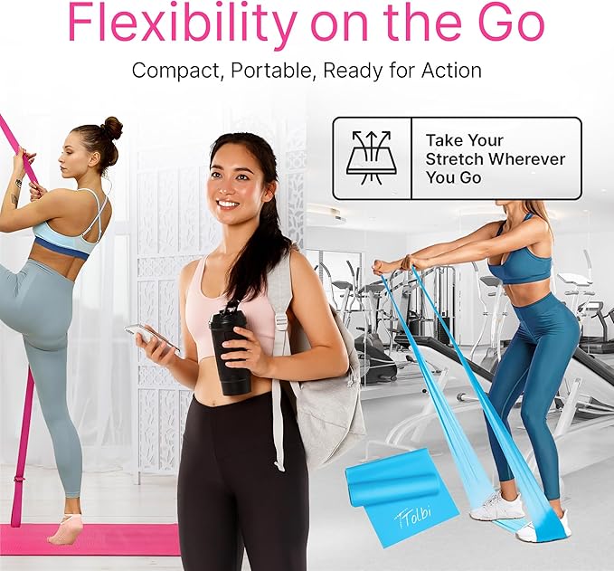 Stretching Strap with Door Anchor & Resistance Band – Leg Stretcher for Improving Flexibility & Splits – Ideal for Ballet, Dance, Cheer, Yoga & Gymnastics – Home Training Equipment for All Levels