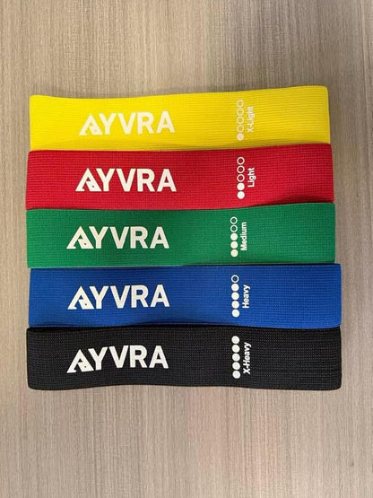 Fabric Resistance Bands Set of 5 – Non‑Slip Booty Bands for Legs & Glutes – Includes Access to Exclusive Training HUB