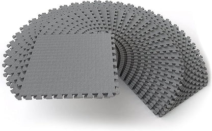 BalanceFrom Puzzle Exercise Mat 1/2" Thick, EVA Interlocking Foam Floor Tiles for Home Gym, Mat for Home Workout Equipment, Floor Padding for Kids, Multiple Sizes and Colors