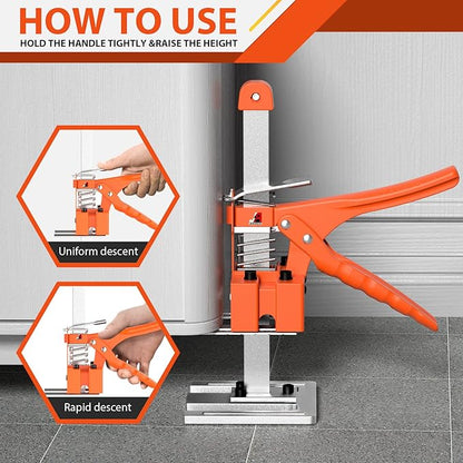 Labor Saving Arm Jack Handle 2 Pack,15 in Construction Jack,Multifunctional Furniture Jack for Installing Cabinets and Wall Tile Height Adjuster Handheld Lifter Tool, Load 400LBS