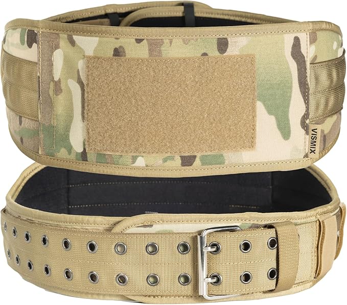 VISMIX Nylon Weight Lifting Belt for Back Support, Gym Belt for Training, Strength Training, Powerlifting, Squat & Deadlift-Adjustable Weightlifting Belt