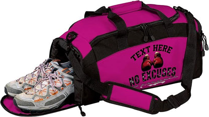 Personalized Boxing Duffle Bag with Name – Durable Gym Bag for Fighters, Custom Training Gear Bag with Shoe Compartment for Gloves & Equipment