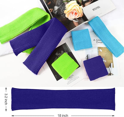 Leg Warmers for Women 80s Headband Wristbands Neon Leg Warmers Set for Sport Yoga - 80s Workout Clothes 90s Outfit for Women