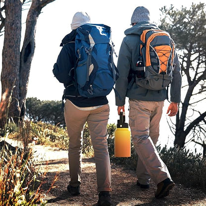 WATERSY 2/3 Gallon Water Bottle Insulated(Cold for 48 Hrs),BPA Free&Leak Proof,87oz Stainless Steel Water Jug/Flask,Big thermo,Large Water Bottle with Handle for Gym,Hiking,Camping,Yellow