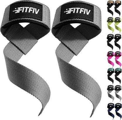 Lifting Straps for Weightlifting, Lifting Wrist Straps for Gym Strength Training, Neoprene-padded Wrist Cushion - Men & Women