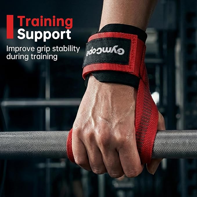 Lifting Wrist Straps for Weightlifting, Heavy Duty Wrist Straps for Deadlifts, Powerlifting, Bodybuilding and Strength Training, Secure Grip Support for Men Women 1 Pair