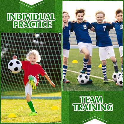 Hanaive 100 Pieces Mini Soccer Cones for Sport Drills 5 Inch Agility Disc Cones with Accessories for Kids Football Training
