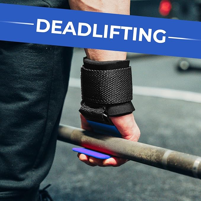 BEAST RAGE Workout Hooks for Men, Durable Coated Grip Gym Straps for Weightlifting Wrist Wraps Training Weight Lifting Strength Fitness Bodybuilding Anti Slip Women Hook Exercise