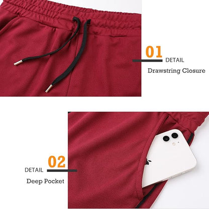 Surenow Mens Running Gym Shorts 3 Inch Breathable Lightweight Athletic Sport Shorts Training Workout Shorts with Pockets
