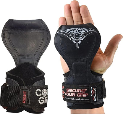 Cobra Grips PRO Weight Lifting Gloves Heavy Duty Straps Alternative with Power Lifting Hooks Padded Wrist Support for Deadlifts & Bodybuilding