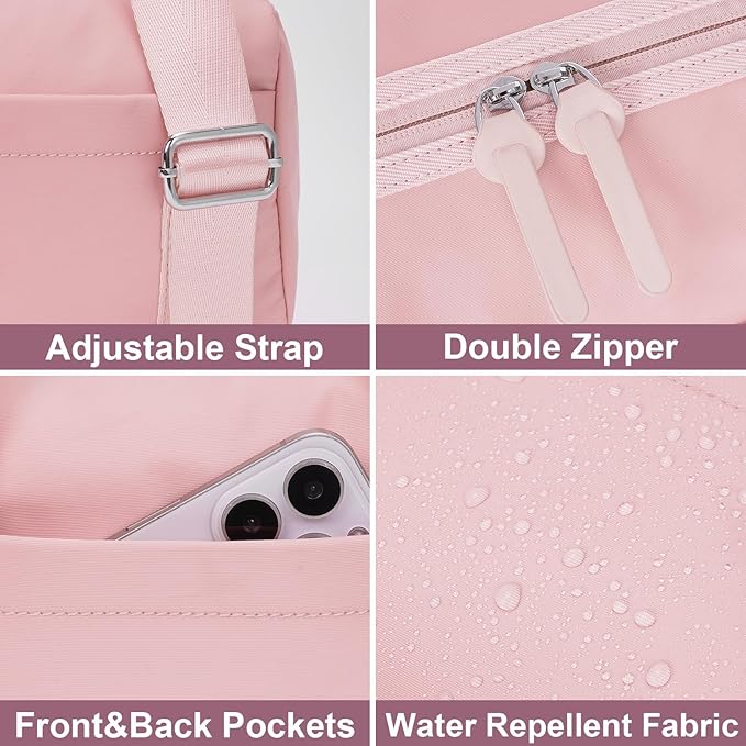 Mini Gym Bag Small Duffle Bags Tote for Women Pink Workout Bag Lightweight for Weekender Travel Sports Yoga Fitness