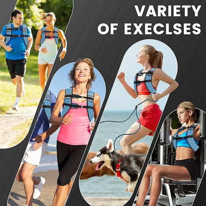 Weighted Vest Woman - 6lb/8lb/12lb/16lb/20lb/25lb/30lb Womens Weight Vest for Walking, Strength Training Weight Vests for Men, Reflective Stripe Fitness Vest for Workout Running Jogging