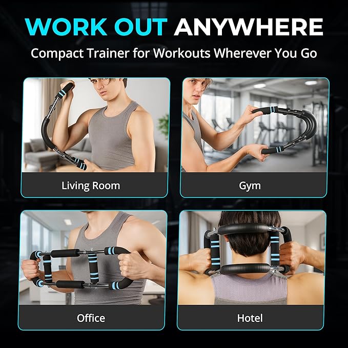 Heavy-Duty Arm Trainer for Men, 60–120 lbs – 2025 Upgraded Twister Bar for Chest & Arm Power Training