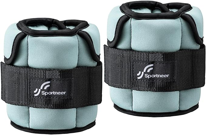 Sportneer Upgrade Adjustable Ankle and Wrist Weights for Women and Men 1-7 lbs / 1-10 lbs Set | Comfortable, Secure Fit for Walking, Running, Fitness, Physical Therapy, Home Gym