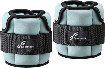 Sportneer Upgrade Adjustable Ankle and Wrist Weights for Women and Men 1-7 lbs / 1-10 lbs Set | Comfortable, Secure Fit for Walking, Running, Fitness, Physical Therapy, Home Gym