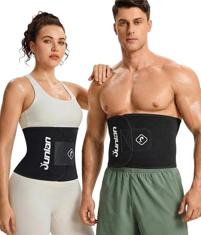 Junlan Waist Trainer for Men and Women - Sweat Band for Stomach Working Out