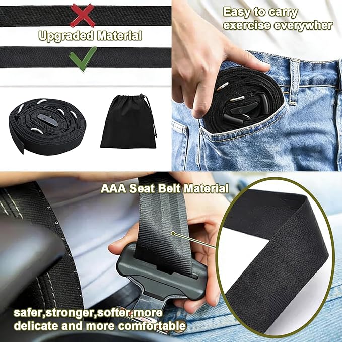 Multi Loop Door Anchor Strap for Resistance Bands, 16.4ft Heavy Duty Anchor System with Multiple Loops, Punch-Free Workout Strap with Storage Bag for Home Gym, Full Body Training & Physical Therapy