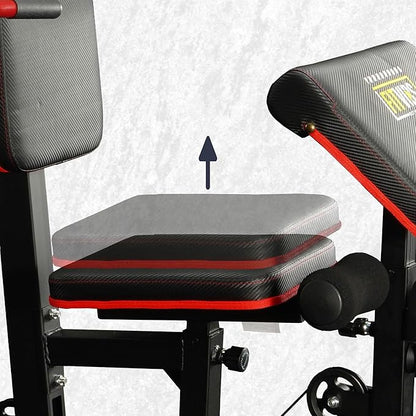 Fitvids Home Gym Equipment, Multifunctional Full Body Workout Weight Machine Station with Weight Stack, All in One Exercise Equipment with Pulley System & Seated Rowing for Home Gym Strength Training