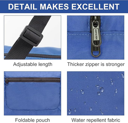 HOLYLUCK Foldable Travel Duffel Bag For Women & Men Luggage Great for Gym (Blue)