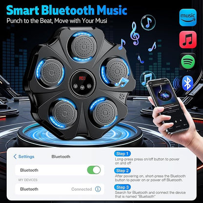 2025 Upgraded Music Boxing Machine - Interactive Punching Trainer, Large Size Wall Mounted Electronic Boxing Target with Adult & Kids Gloves, 9 Modes & 9 Speeds for Adults & Kids