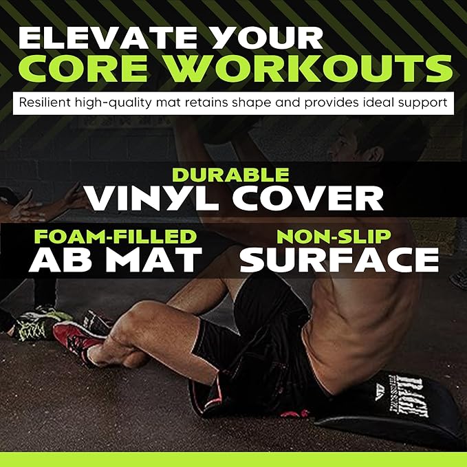 Rage Fitness Abdominal Mat, Ab Mat, Core Trainer, Crossfit Core Workouts, Sit ups, Crunches - Workouts Included