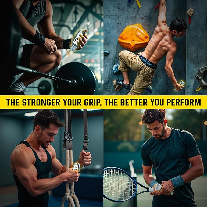 GRIPZILLA Clear Liquid Chalk Gel - Chalk Mess-Free Grip Enhancer for Optimal Performance- Non Sticky, Anti-Slip Perfect for Golf Grips,Tennis,Pole Dance,Gym,Pickball Repels Sweat & Moisture from Hands