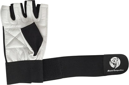 Gym Gloves with Wrist Support for Gym Workout, Crossfit,Weightlifting Black/White or Black Premium Quality Materials.