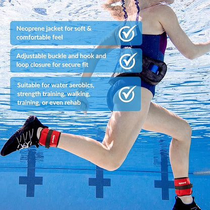 Sporti Fitness Ankle Weights - Water Ankle Weights for Aqua Belt Pool Exercise, Comfortable Fit