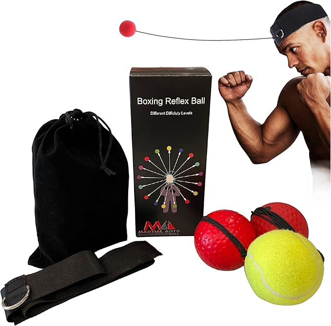 Boxing Reflex Ball Headband, Punching Ball Headband, MMA Training Equipment, Boxing Equipment, Home Workout Equipment for Men, Kids Boxing Set, Boxing Reflex Ball