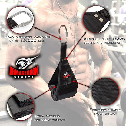 Premium Ab Slings Straps - Rip-Resistant Heavy Duty Pair for Pull Up Bar Hanging Leg Raiser Fitness - Ab Exercise Equipment, Superb Arm Padding for Abdominal Training Workout Equipment