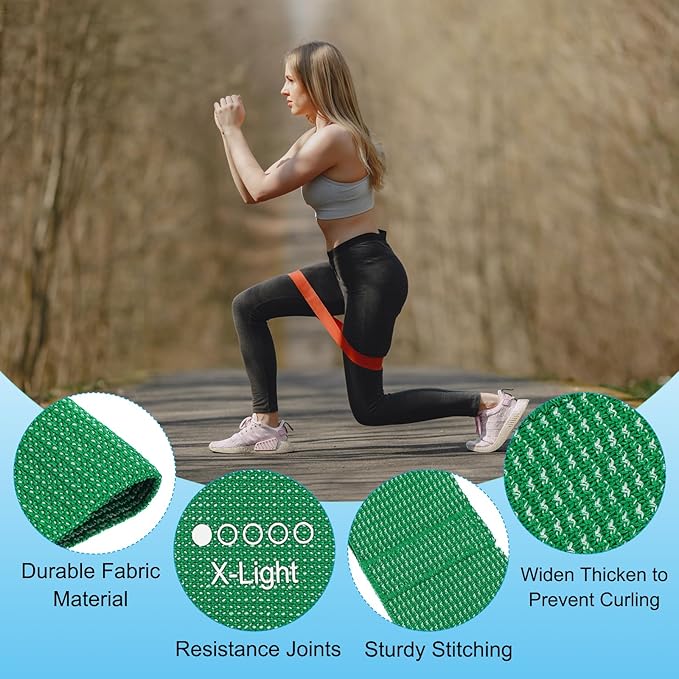 PATIKIL Fabric Resistance Bands, Elastic Exercise Bands for Women and Men, Booty Legs Workout Bands for Fitness Pilates
