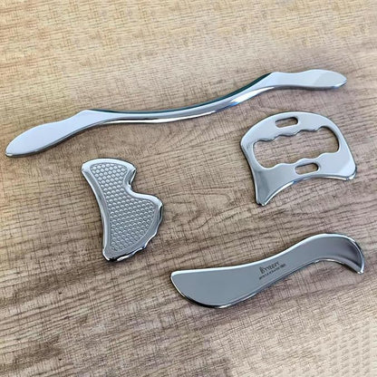BYYDDIY Stainless Steel Gua Sha Muscle Scraper Scraping Massage Tool Kit,IASTM Tools, Great Soft Tissue Physical Therapy Used for Back, Legs, Arms,Neck (L-SD2B)