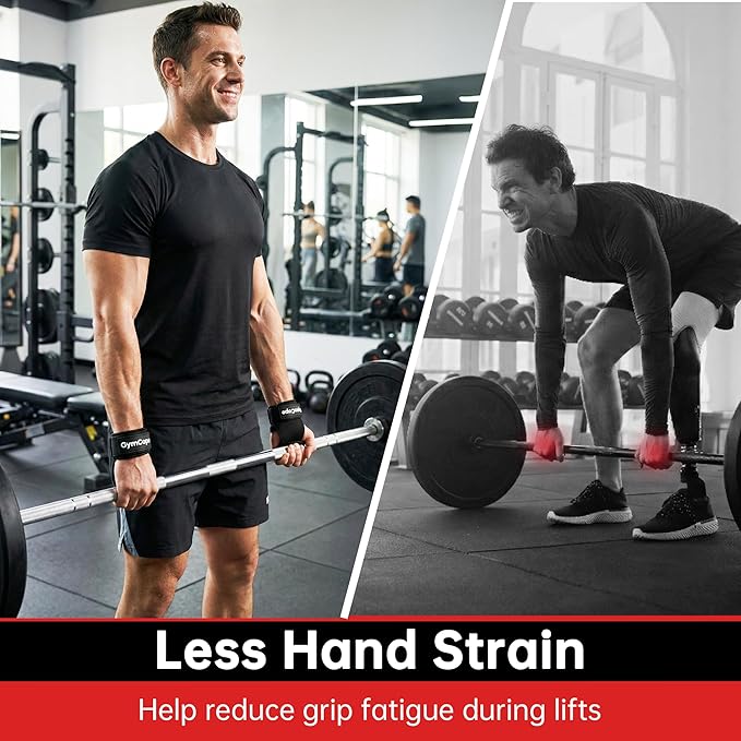Weight Lifting Hooks for Deadlifting, Heavy Duty Deadlift Lifting Hooks with Enhanced Grip and Wrist Support, Secure Gym Hook Straps for Strength Training, Powerlifting, Bodybuilding, Pull Workouts, 1 Pair, Black