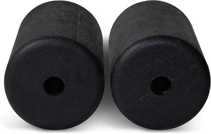WF Athletic Supply PU/Foam Foot Pads, Foam Roller for Exercise Machines Equipment Replacements, Roller Pad for Leg Extension, PEC Deck Pads for Weight Bench, Sold by Pair (7” x 4.5” OD x 0.875” ID)