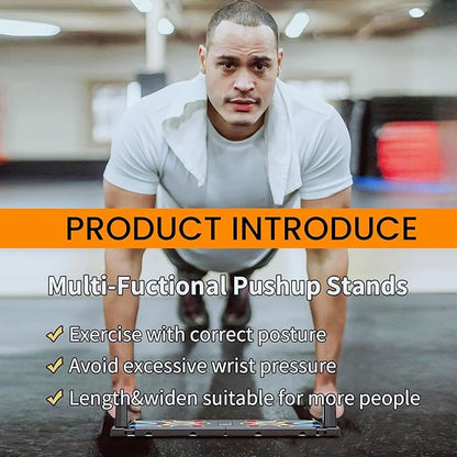 NAYSAYE Push-Up Board, Multi Functional Pilates Board with 4 Color, Push-Up Board Portable with Handle for Muscle Building, Home Fitness,12 Holes, 30 Holes